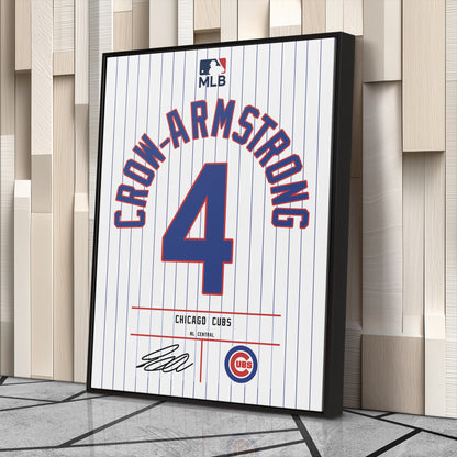 Pete Crow-Armstrong Chicago Cubs Jersey Canvas Wall Art