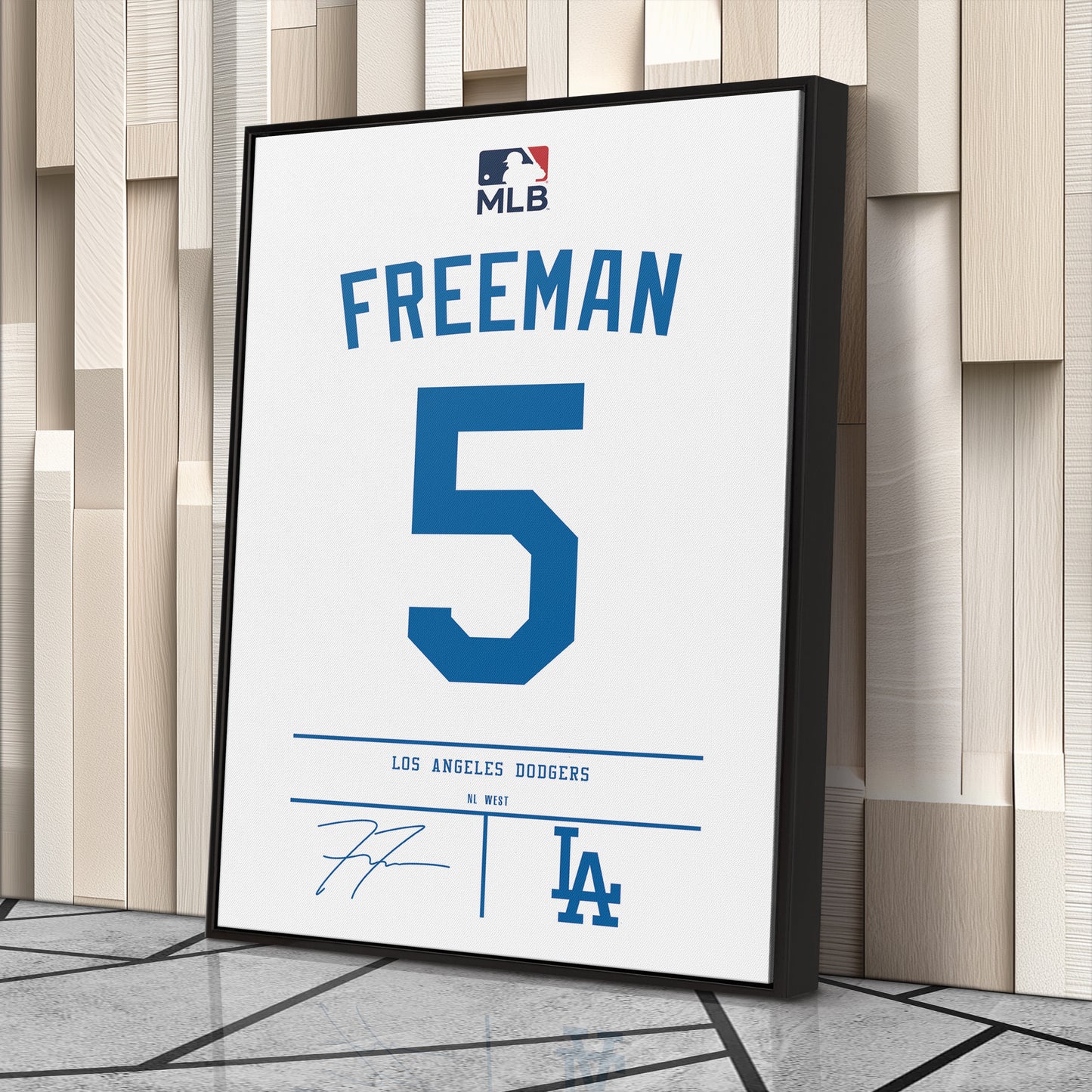 Freddie Freeman Dodgers Jersey Canvas Print | Wall Art Decor