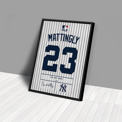 Don Mattingly Yankees Jersey Canvas Print | Wall Art Decor