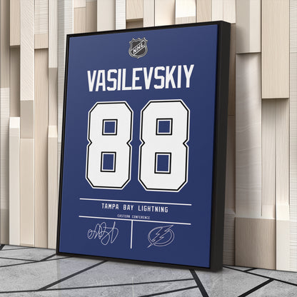 Andrei Vasilevskiy Lightning Jersey Canvas Print | Wall Art Decor