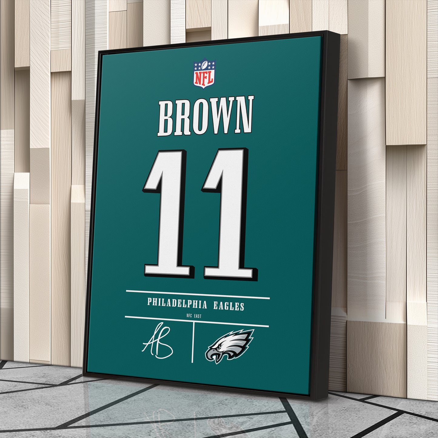 A. J. Brown Eagles Jersey Canvas Print | Wall Art Decor