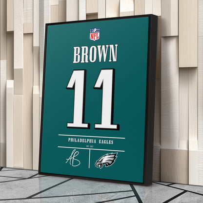 A. J. Brown Eagles Jersey Canvas Print | Wall Art Decor