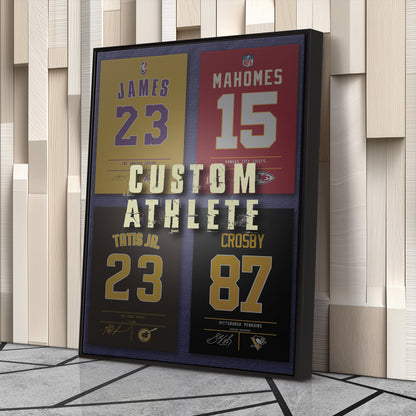 Custom Jersey Canvas Print | Personalized Wall Art Decor