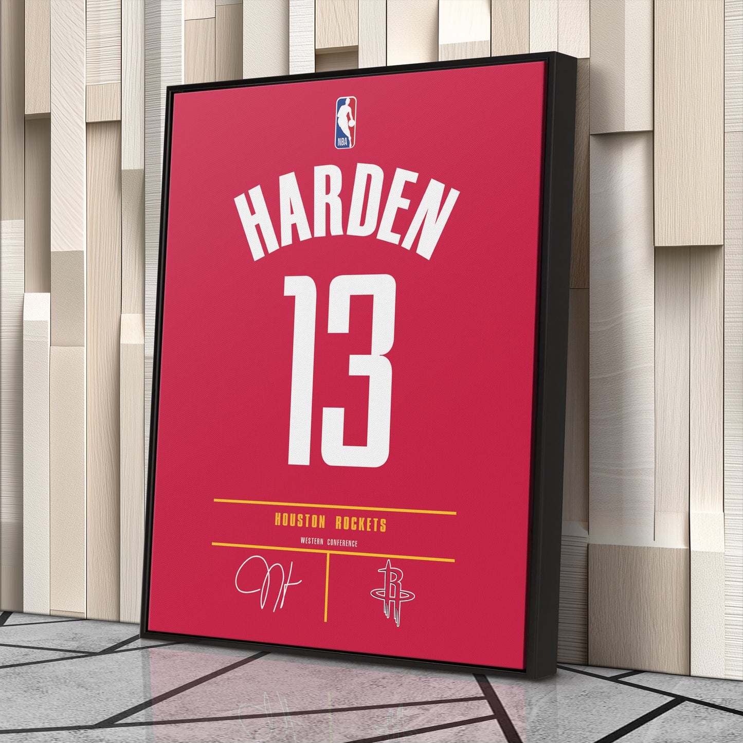 James Harden Houston Rockets Jersey Canvas Wall Art