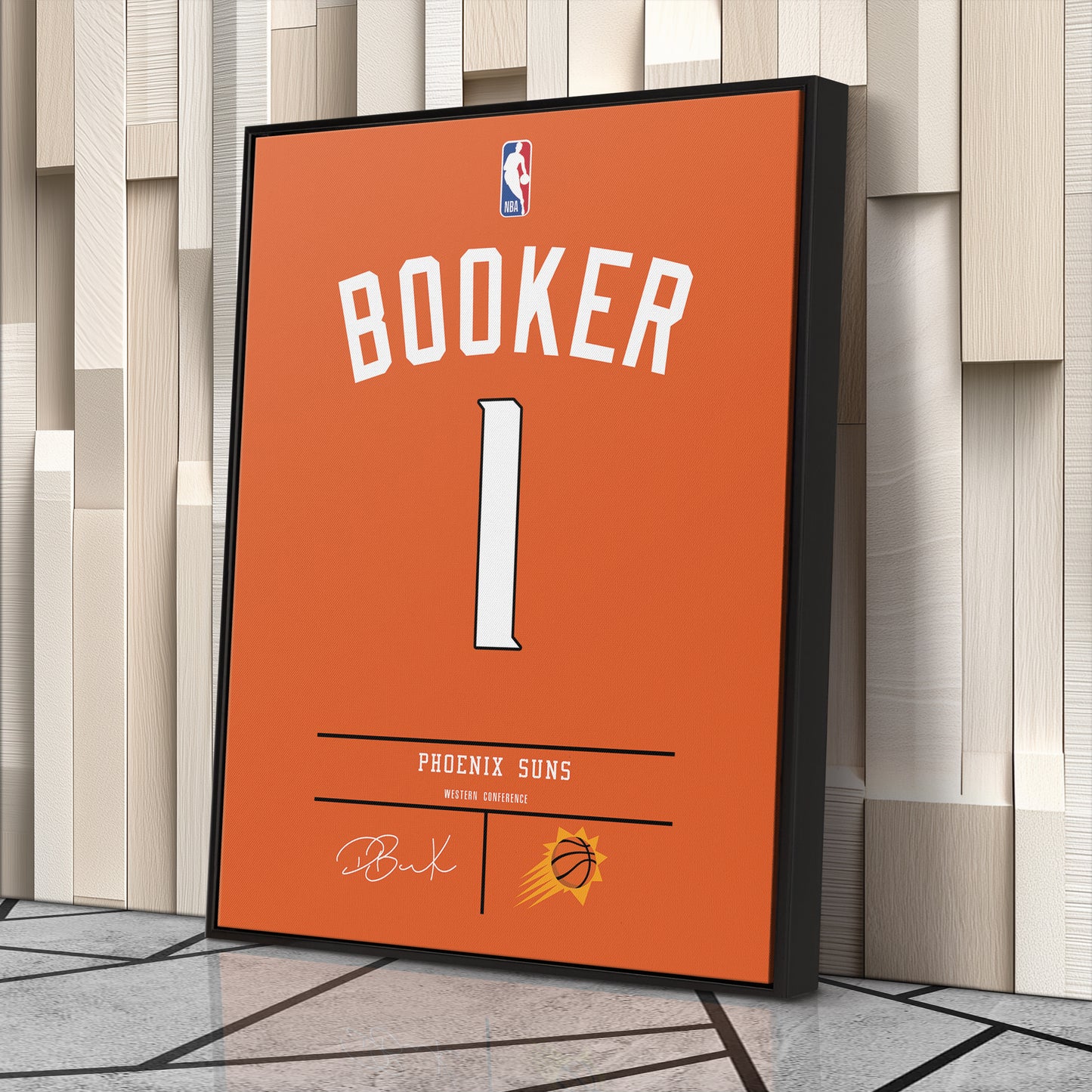 Devin Booker Suns Jersey Canvas Print | Wall Art Decor