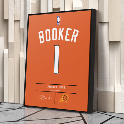 Devin Booker Suns Jersey Canvas Print | Wall Art Decor