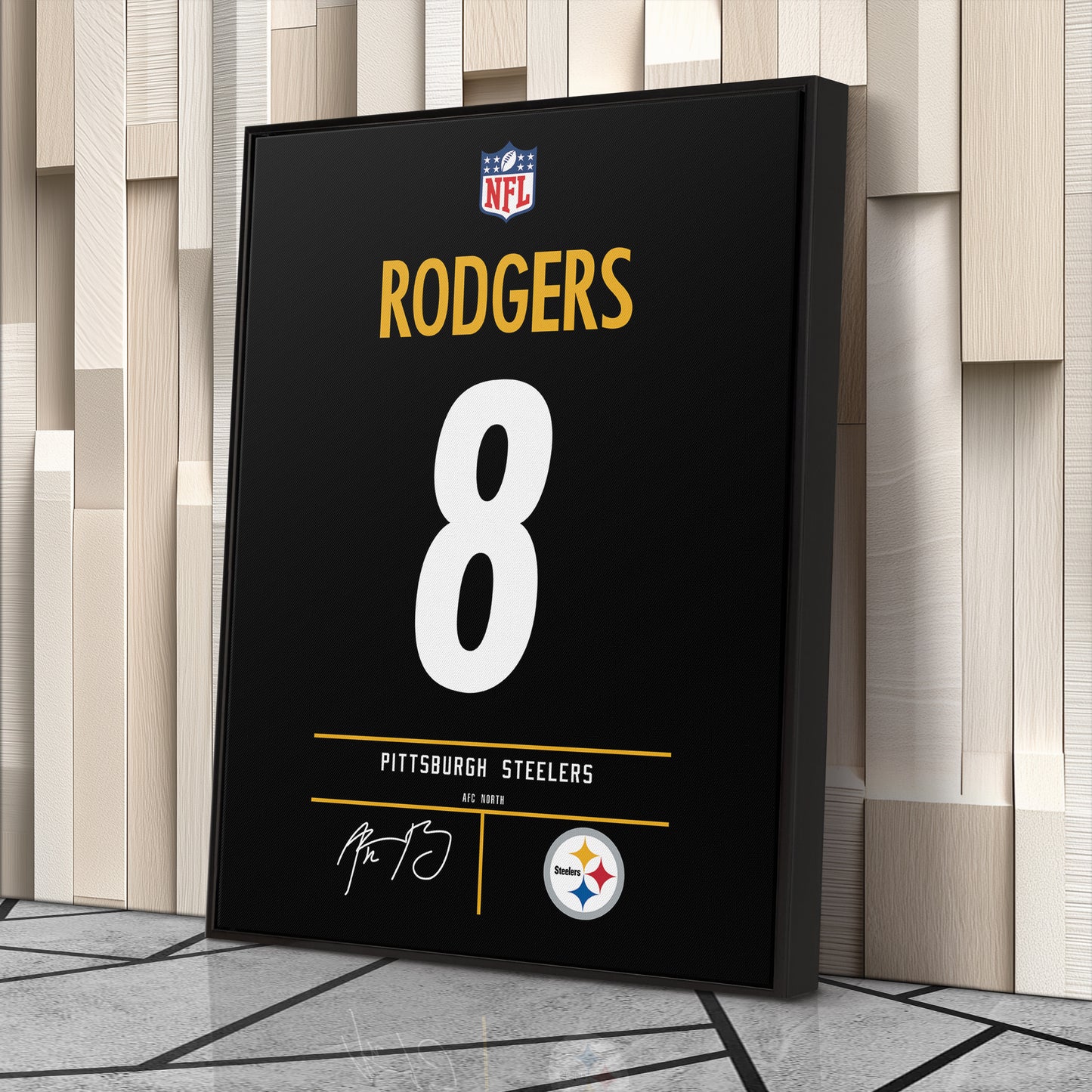 Aaron Rodgers Pittsburgh Steelers Jersey Canvas Wall Art