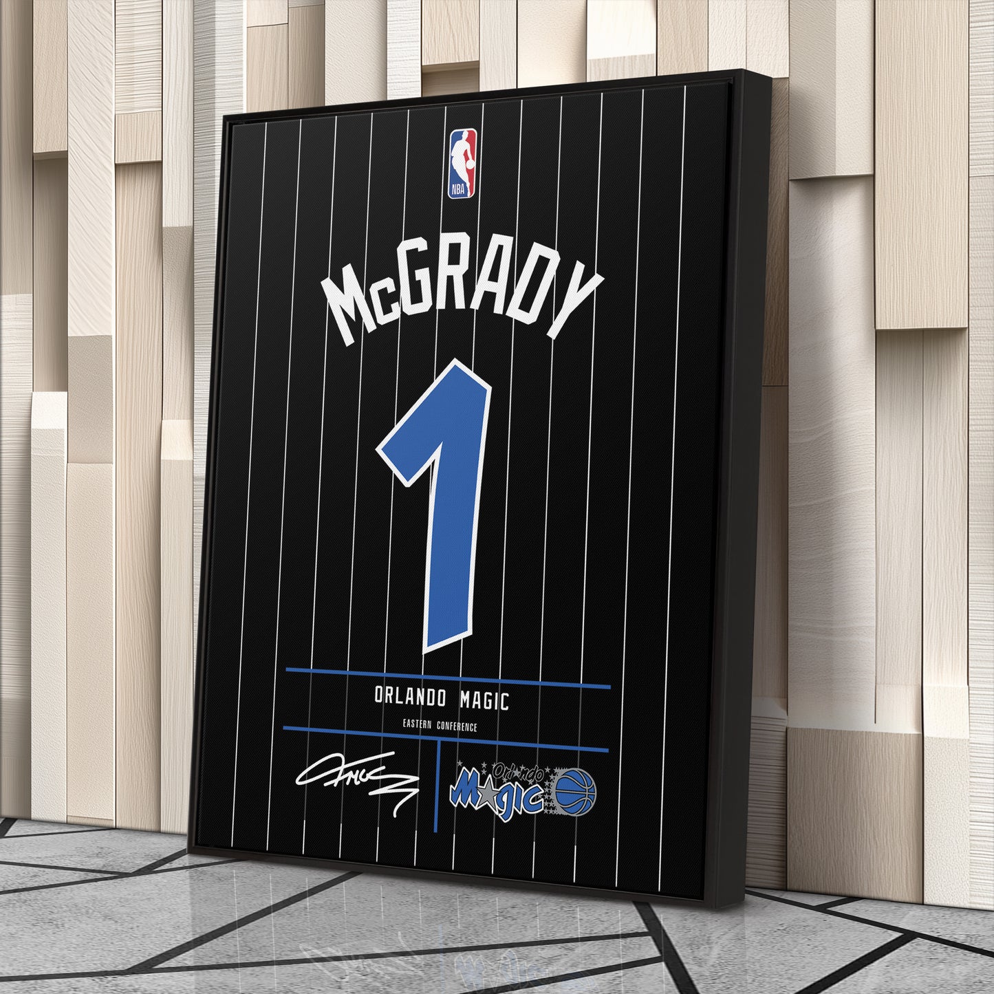 Tracy McGrady Orlando Magic Jersey Canvas Wall Art