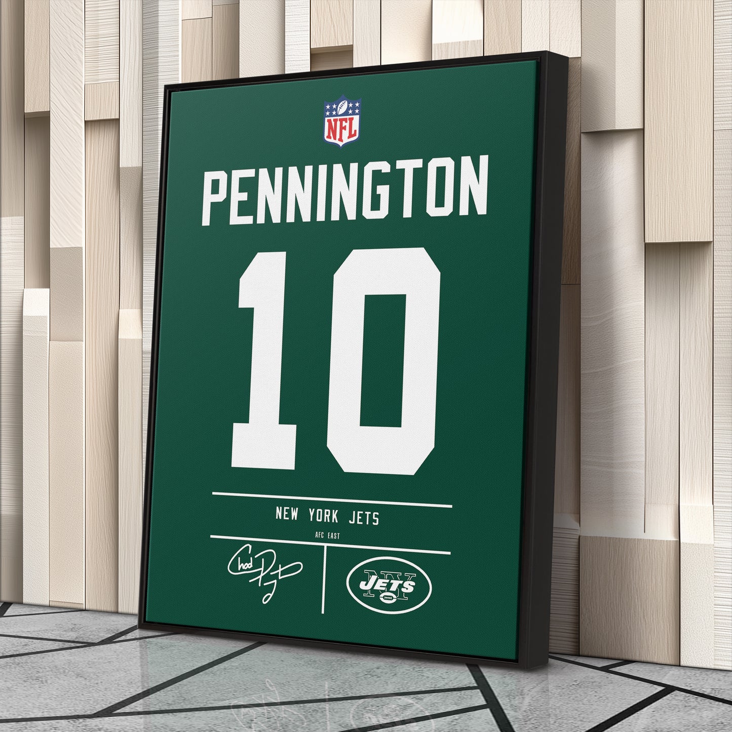 Chad Pennington Jets Jersey Canvas Print | Wall Art Decor