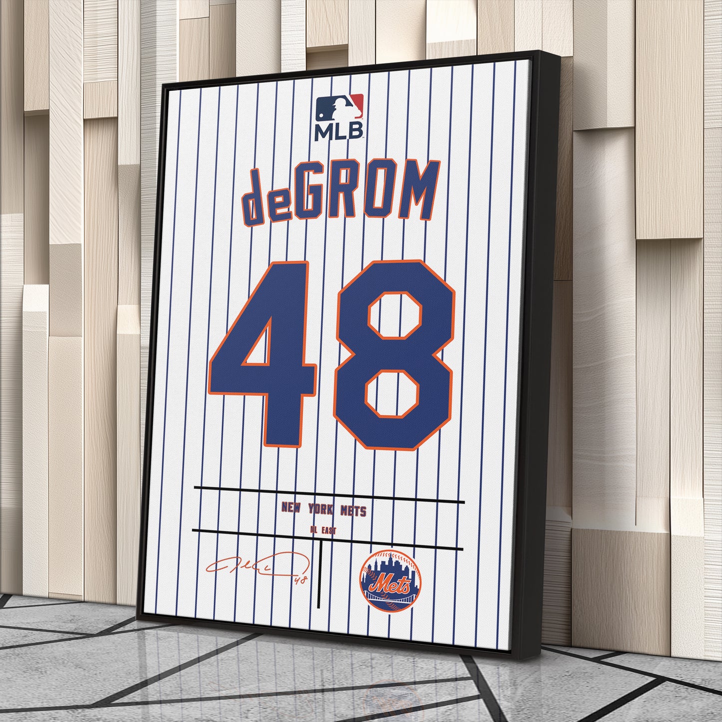 Jacob deGrom Mets Jersey Canvas Print | Wall Art Decor