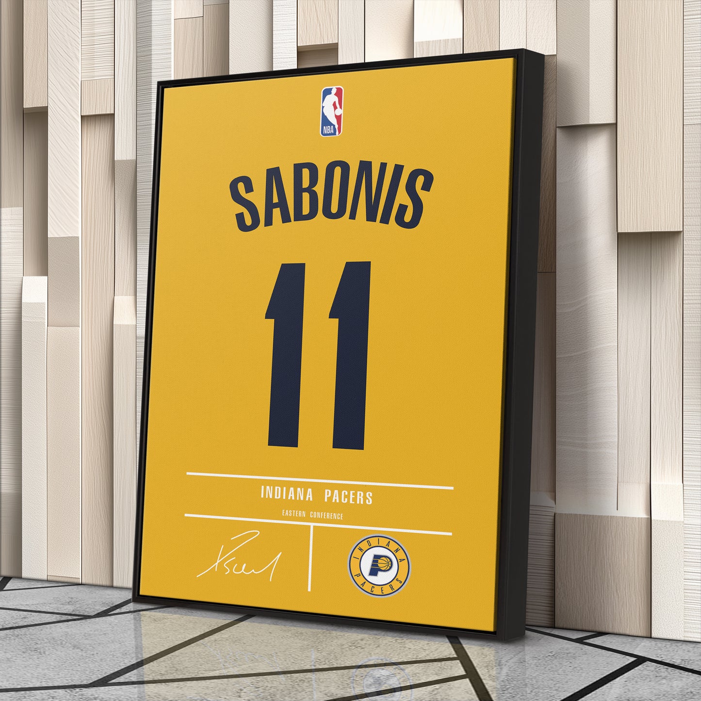 Domantas Sabonis Pacers Jersey Canvas Print | Wall Art Decor
