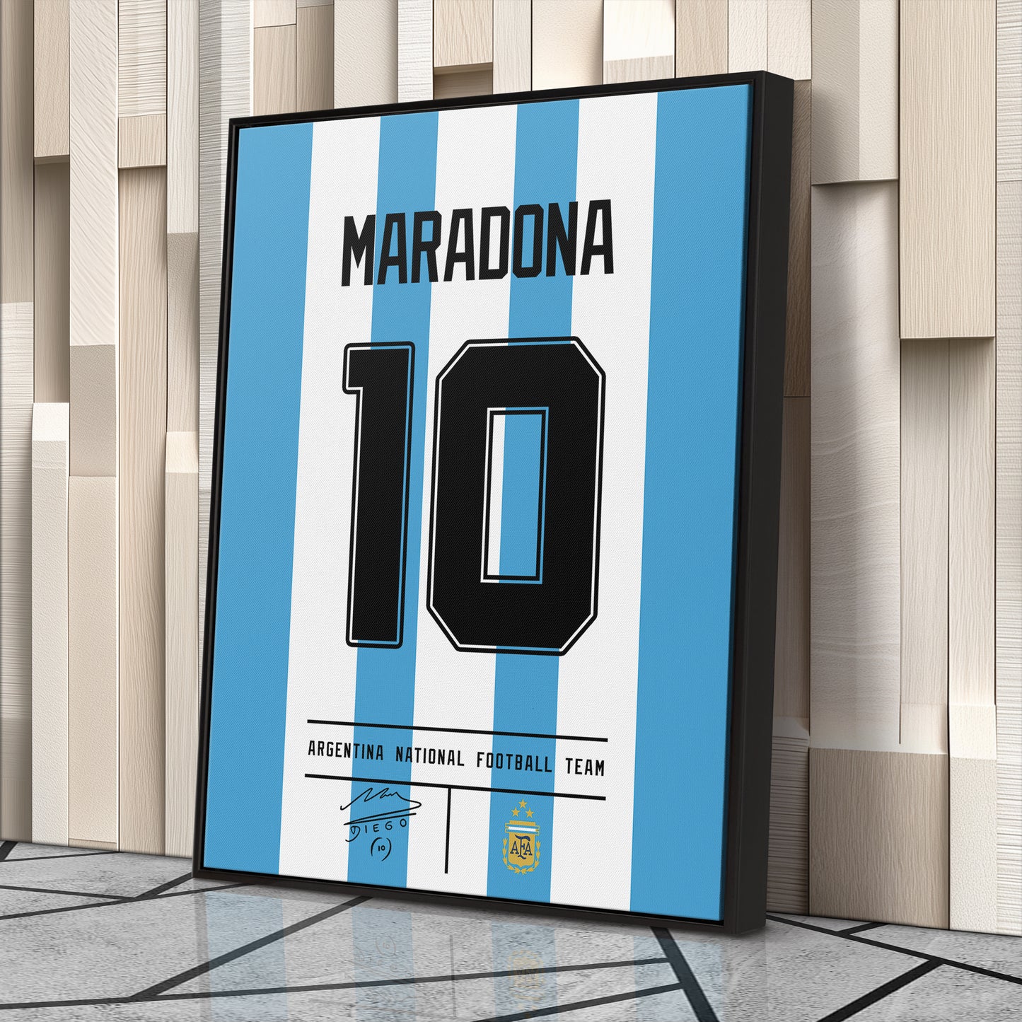 Diego Maradona Argentina Jersey Canvas Print | Wall Art Decor