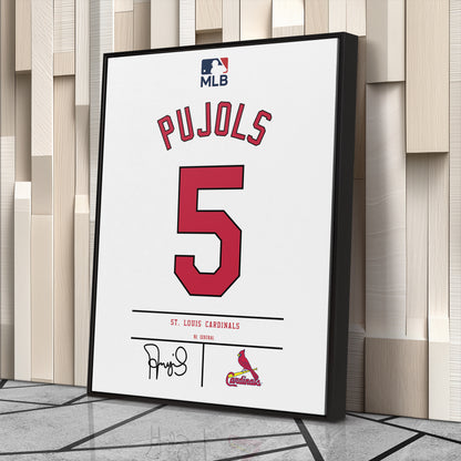 Albert Pujols St. Louis Cardinals Jersey Canvas Wall Art