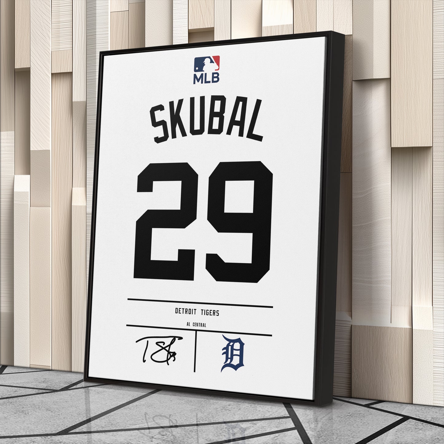 Tarik Skubal Tigers Jersey Canvas Print | Wall Art Decor