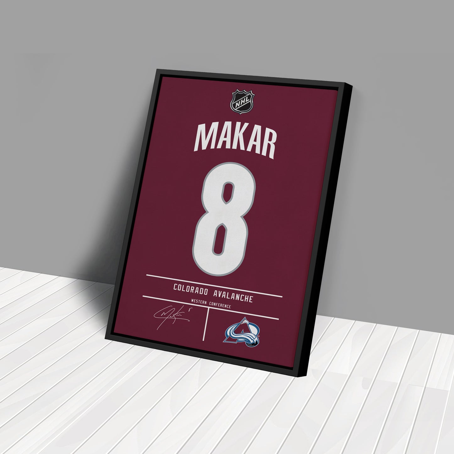 Cale Makar Avalanche Jersey Canvas Print | Wall Art Decor