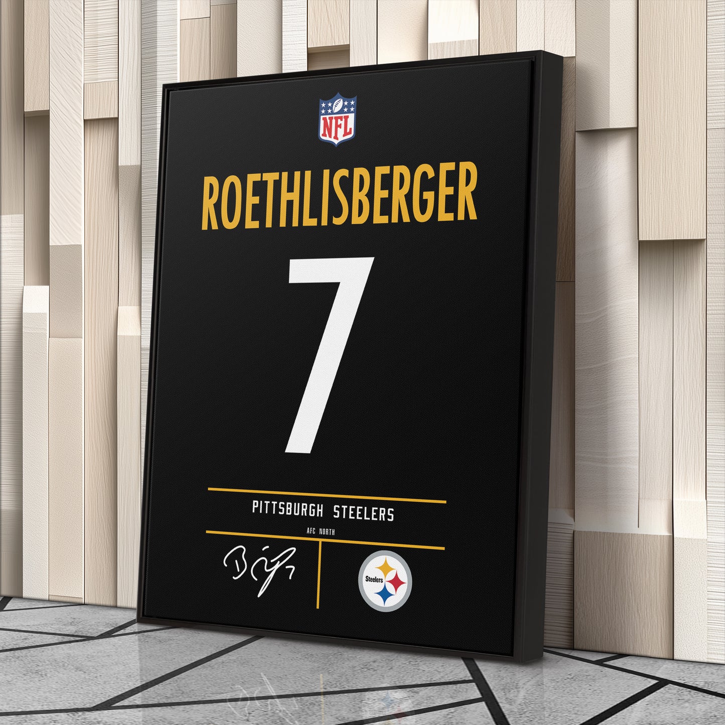 Ben Roethlisberger Steelers Jersey Canvas Print | Wall Art Decor