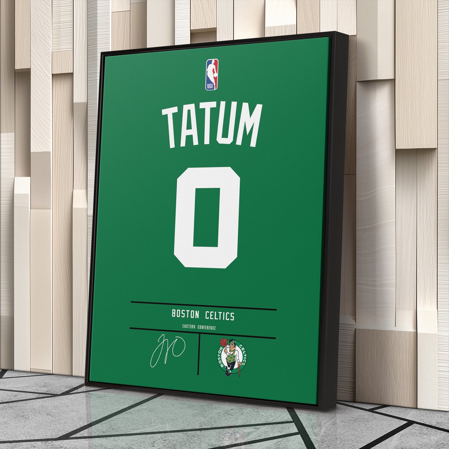 Jayson Tatum Celtics Jersey Canvas Print | Wall Art Decor