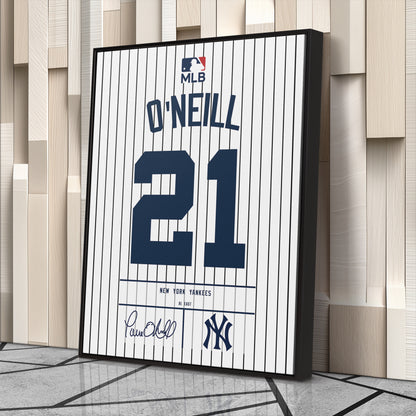 Paul O'Neill Yankees Jersey Canvas Print | Wall Art Decor