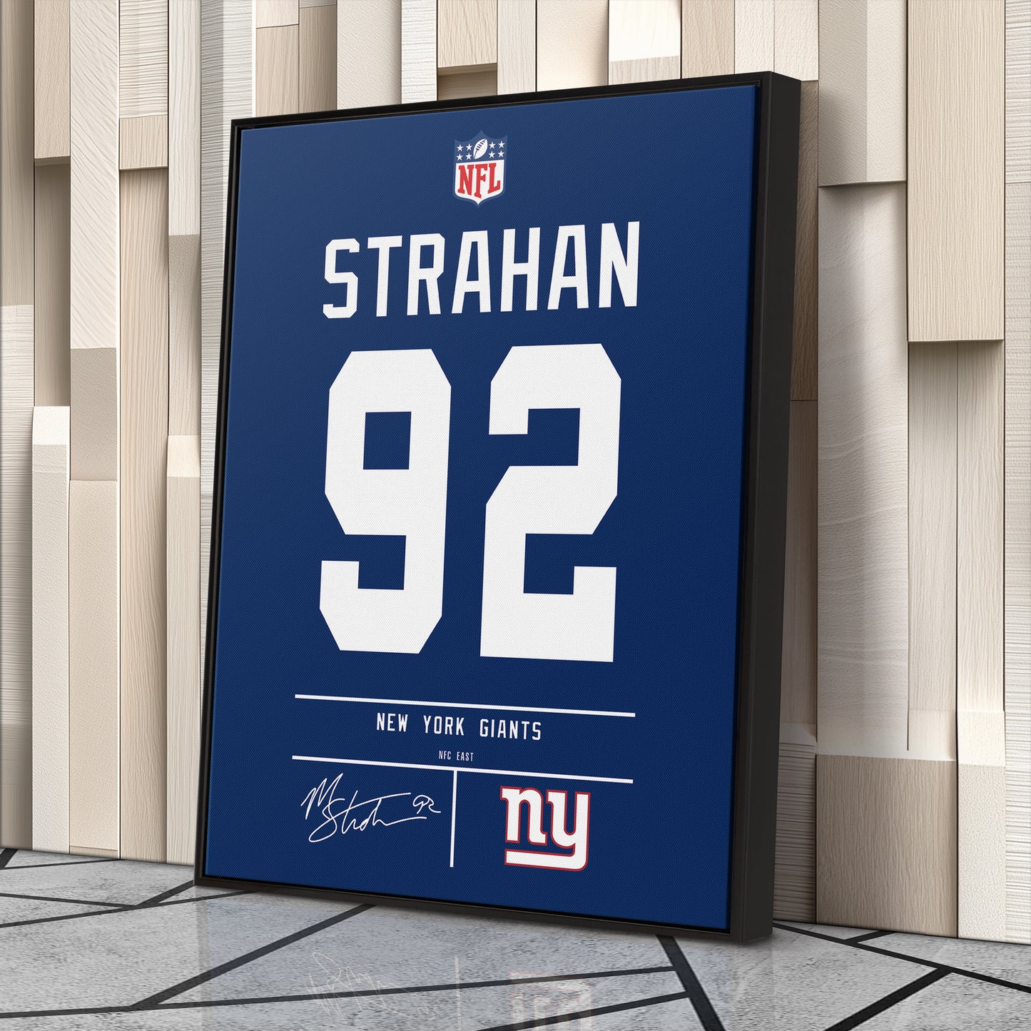 Michael Strahan Giants Jersey Canvas Print | Wall Art Decor