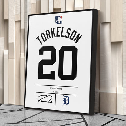 Spencer Torkelson Tigers Jersey Canvas Print | Wall Art Decor