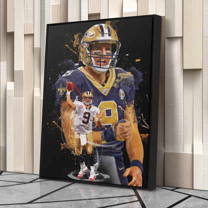 Drew Brees Saints Canvas Print | New Orleans Football Wall Art