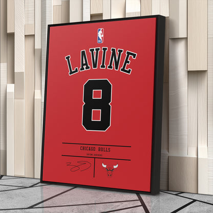 Zach LaVine Bulls Jersey Canvas Print | Wall Art Decor