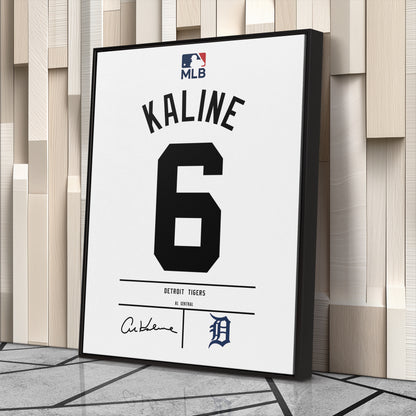 Al Kaline Detroit Tigers Jersey Canvas Wall Art