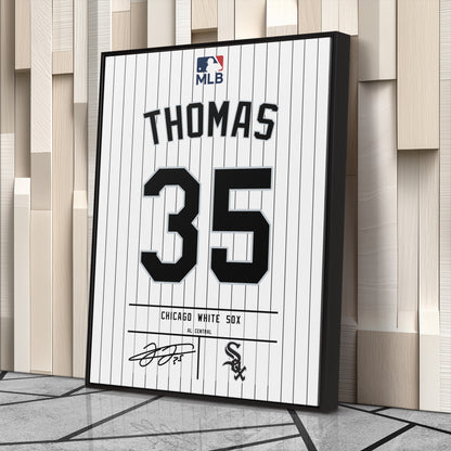 Frank Thomas White Sox Jersey Canvas Print | Wall Art Decor