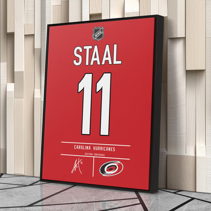 Jordan Staal Hurricanes Jersey Canvas Print | Wall Art Decor