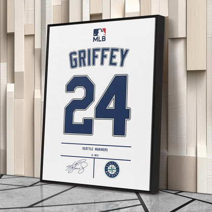 Ken Griffey Jr. Mariners Jersey Canvas Print | Wall Art Decor