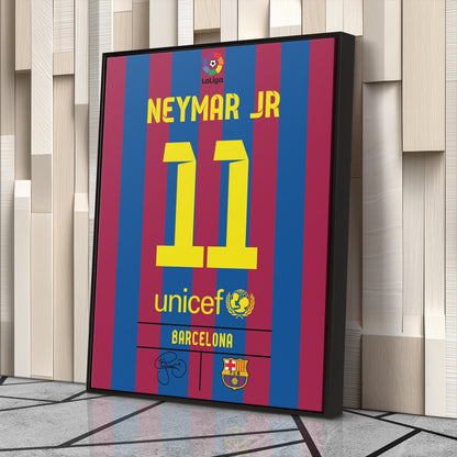 Neymar Jr. Barcelona Jersey Canvas Print | Wall Art Decor