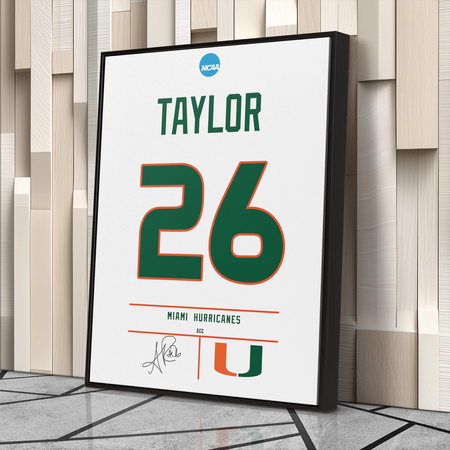 Sean Taylor Hurricanes Jersey Canvas Print | Wall Art Decor