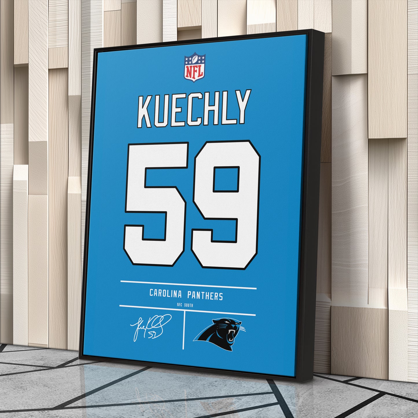 Luke Kuechly Panthers Jersey Canvas Print | Wall Art Decor