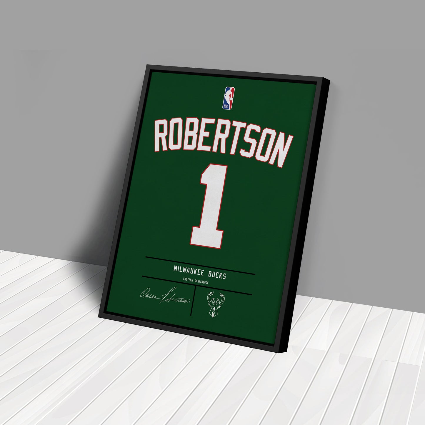 Oscar Robertson Bucks Jersey Canvas Print | Wall Art Decor