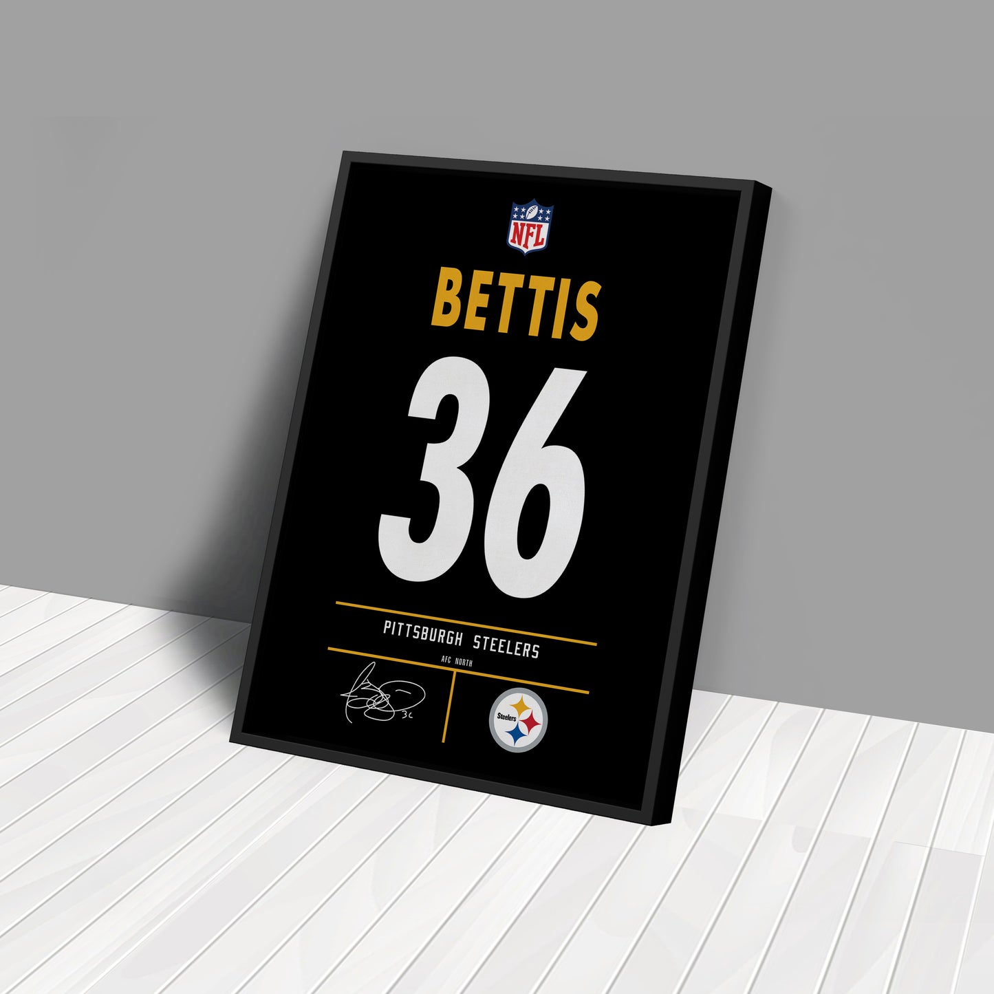 Jerome Bettis Steelers Jersey Canvas Print | Wall Art Decor