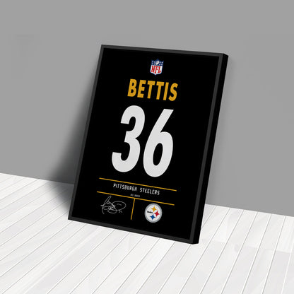 Jerome Bettis Steelers Jersey Canvas Print | Wall Art Decor