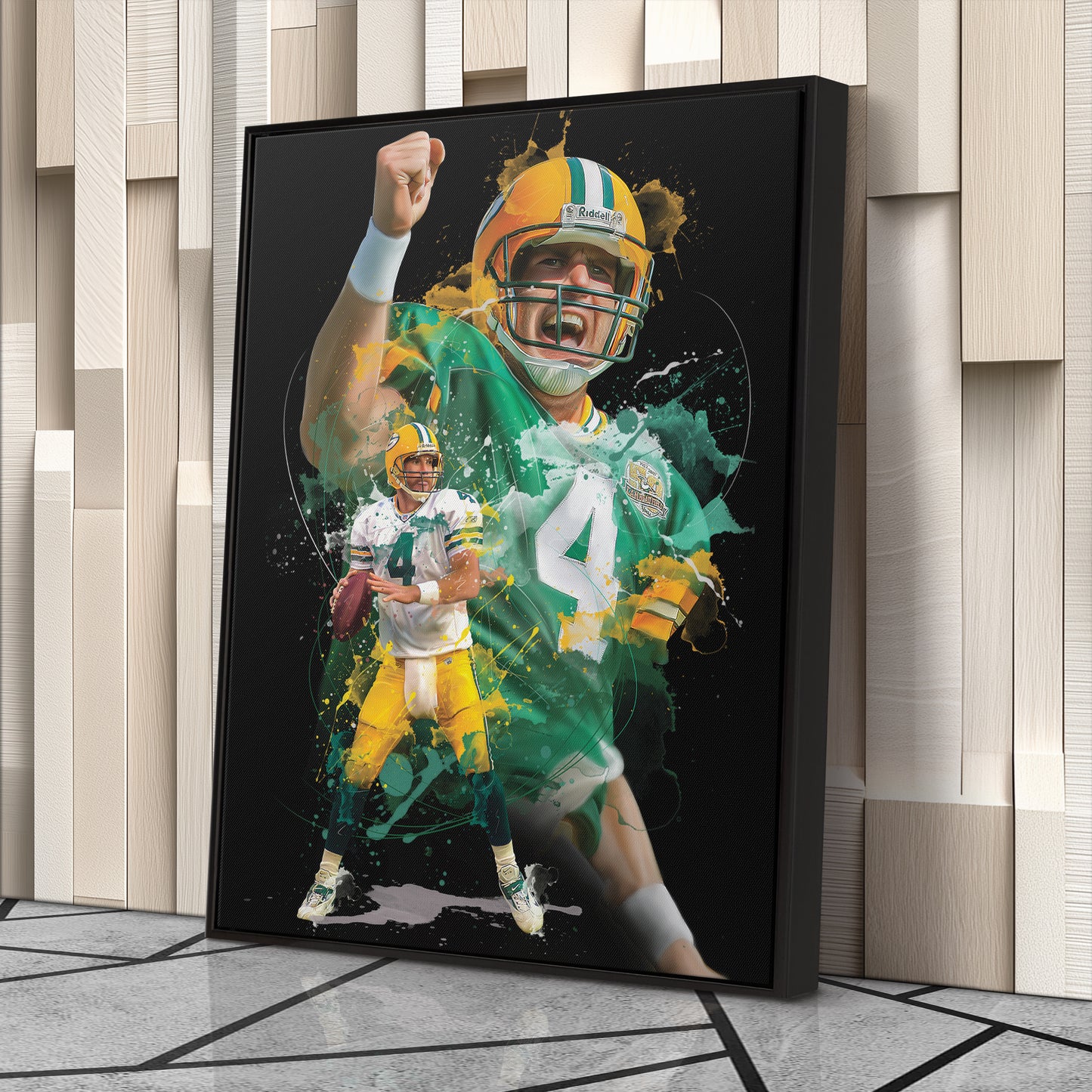 Brett Favre Packers Canvas Print | Green Bay Football Wall Art