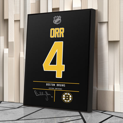Bobby Orr Bruins Jersey Canvas Print | Wall Art Decor
