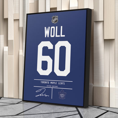 Joseph Woll Maple Leafs Jersey Canvas Print | Wall Art Decor