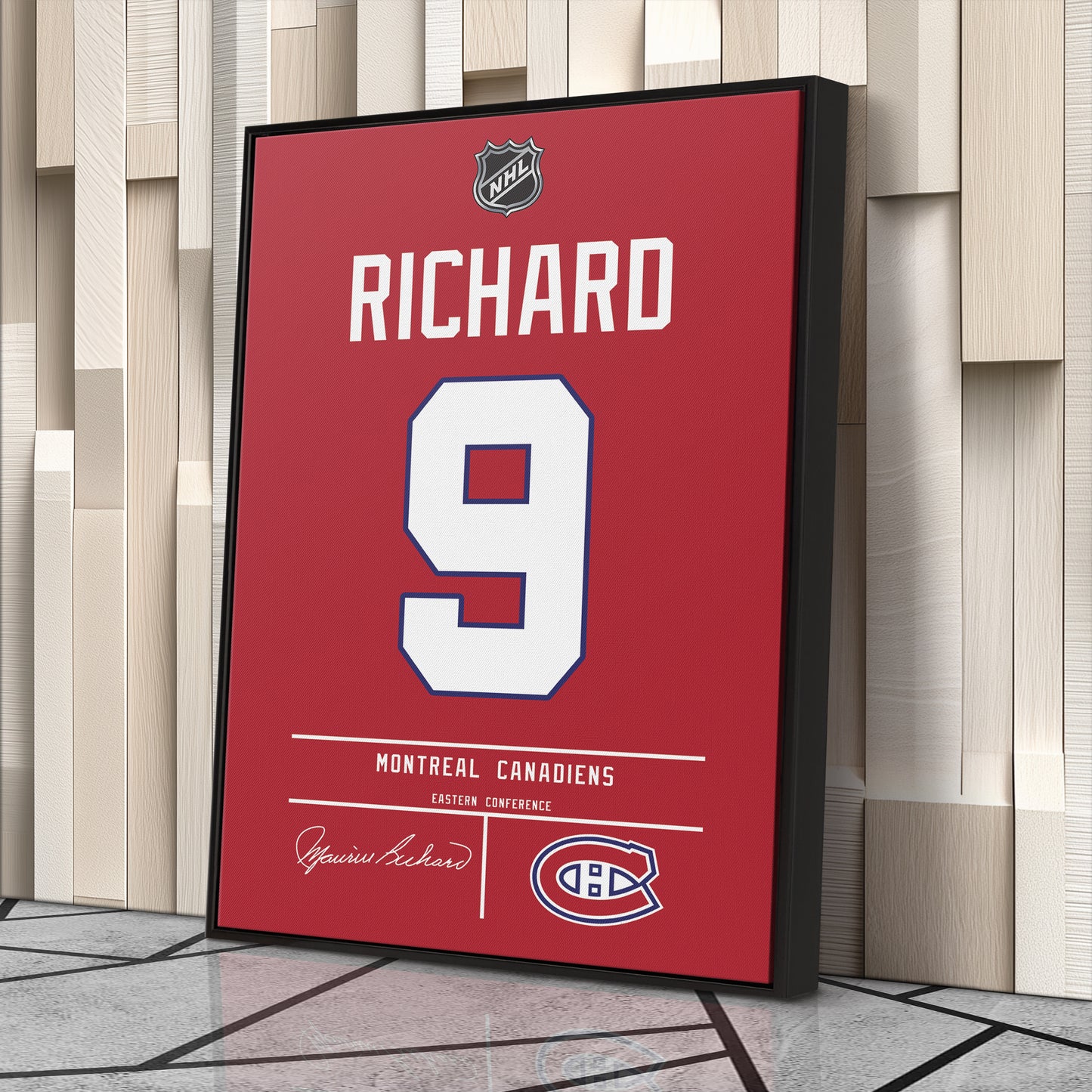 Maurice Richard Canadiens Jersey Canvas Print | Wall Art Decor