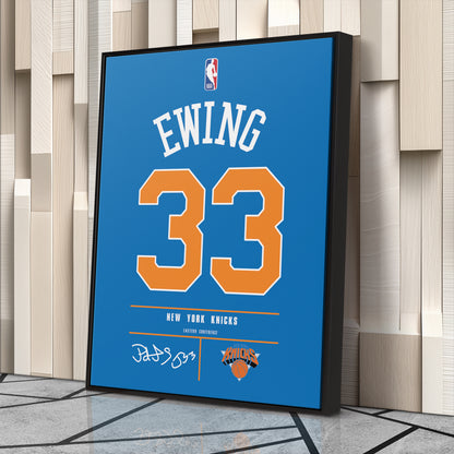 Patrick Ewing Knicks Jersey Canvas Print | Wall Art Decor