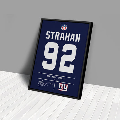 Michael Strahan Giants Jersey Canvas Print | Wall Art Decor