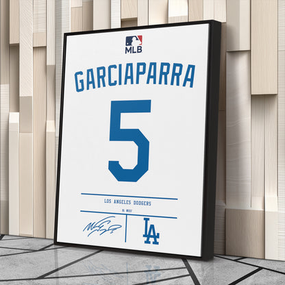 Nomar Garciaparra Dodgers Jersey Canvas Print | Wall Art Decor