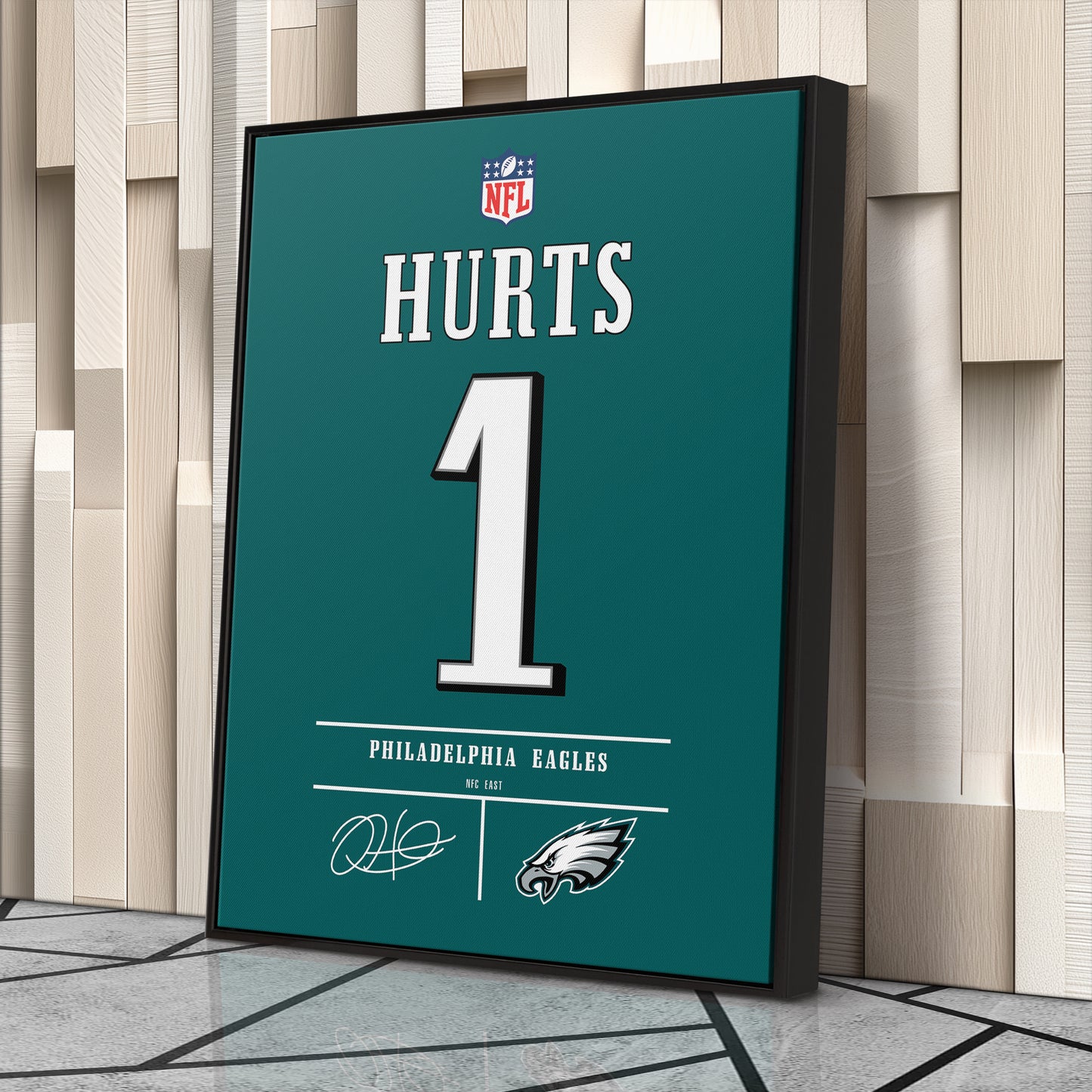 Jalen Hurts Eagles Jersey Canvas Print | Wall Art Decor