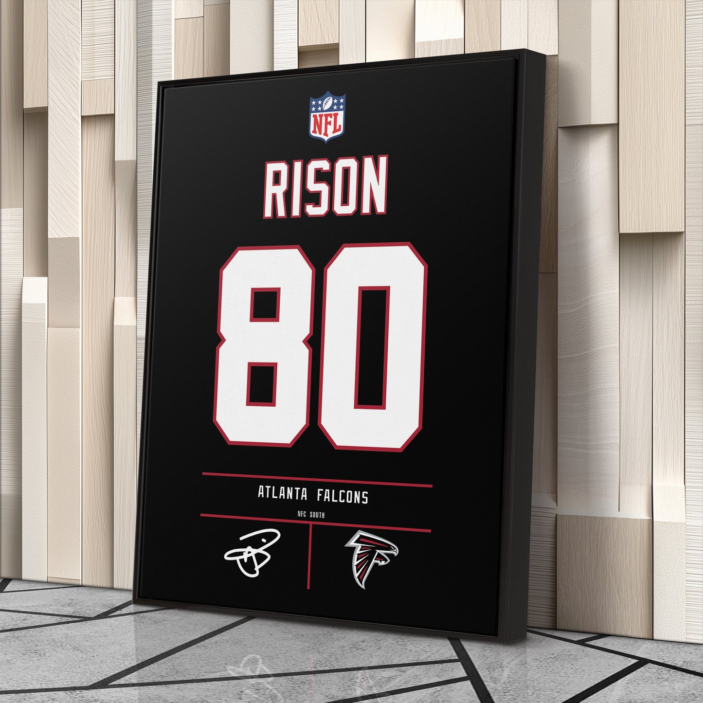Andre Rison Atlanta Falcons Jersey Canvas Wall Art