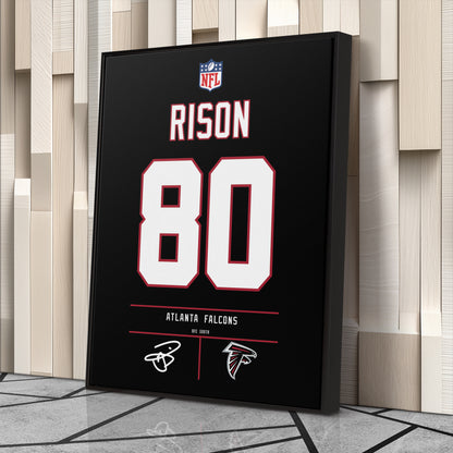 Andre Rison Atlanta Falcons Jersey Canvas Wall Art