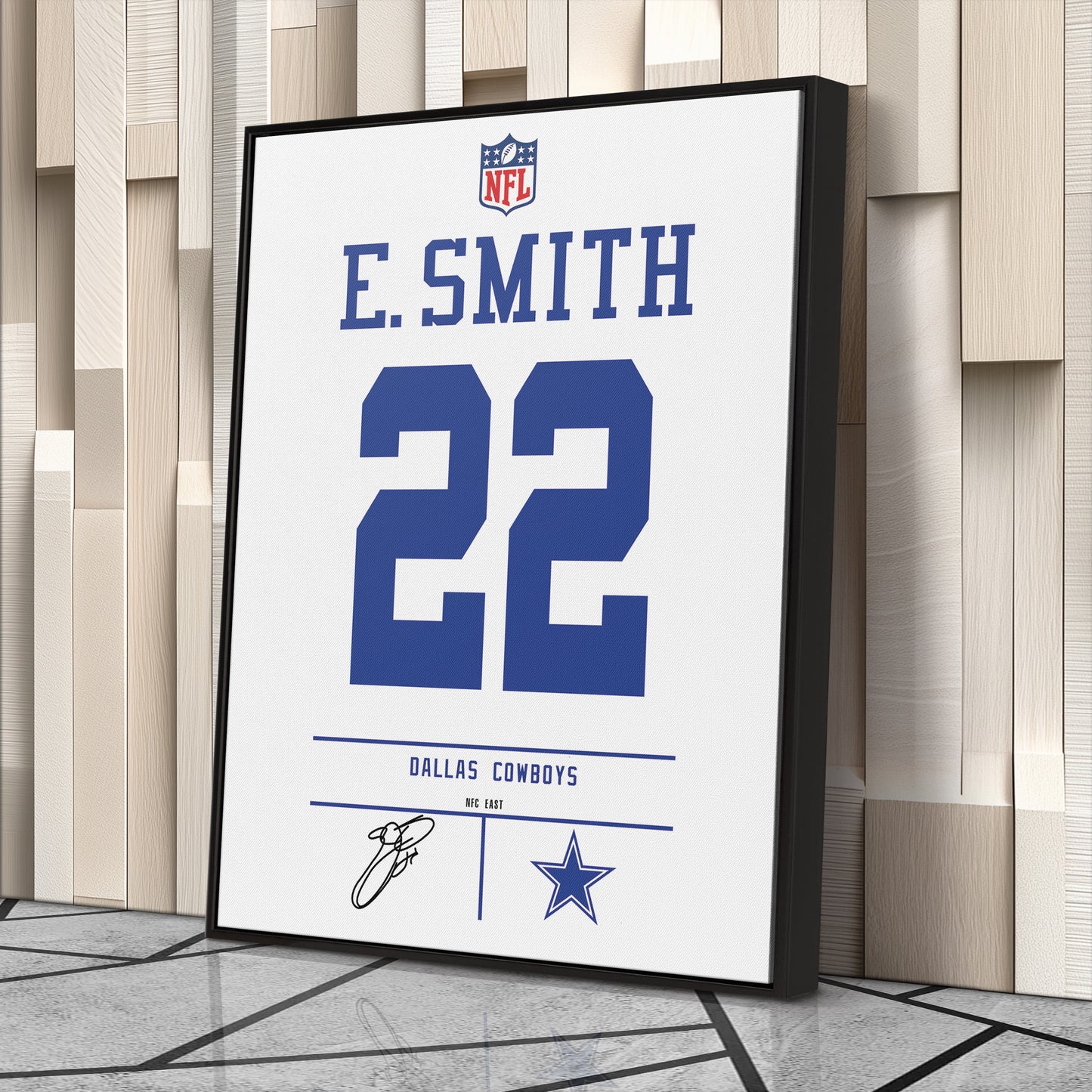 Emmitt Smith Cowboys Jersey Canvas Print | Wall Art Decor