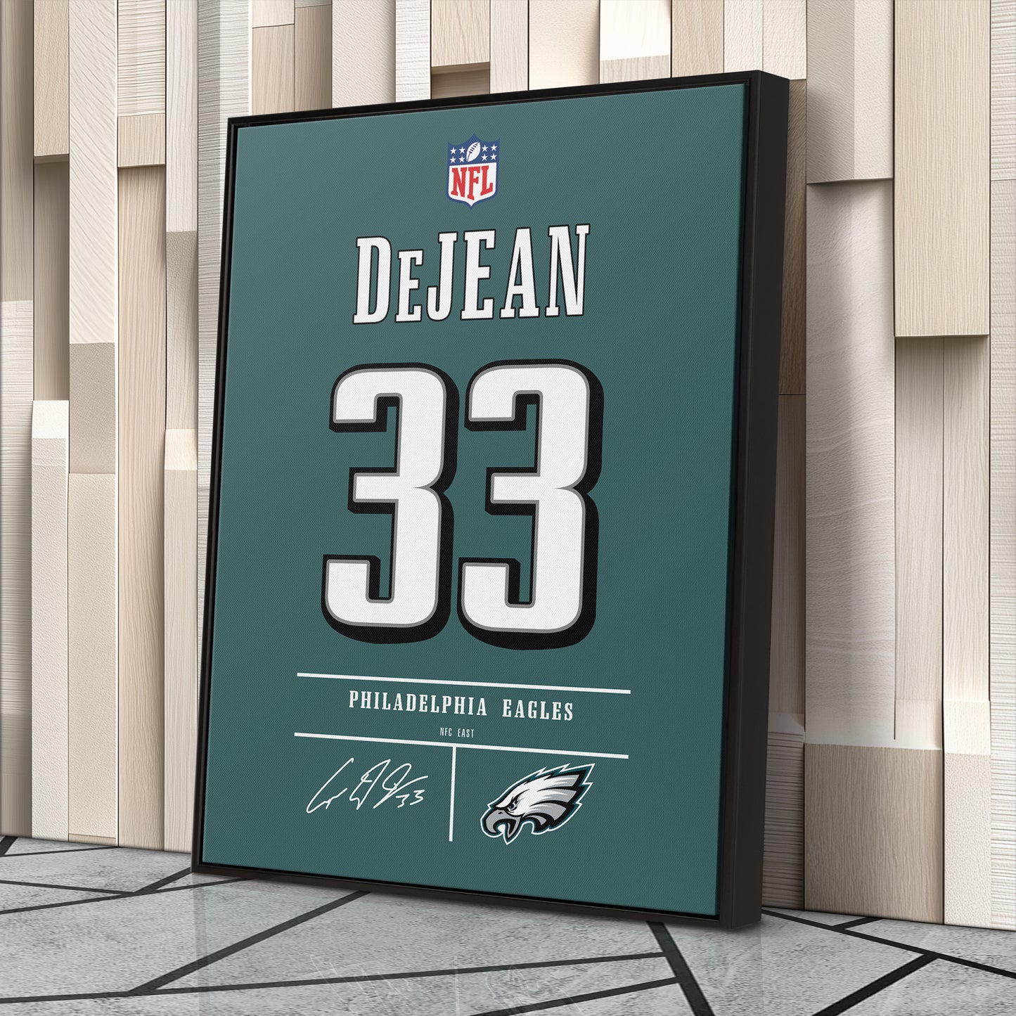 Cooper DeJean Eagles Jersey Canvas Print | Wall Art Decor