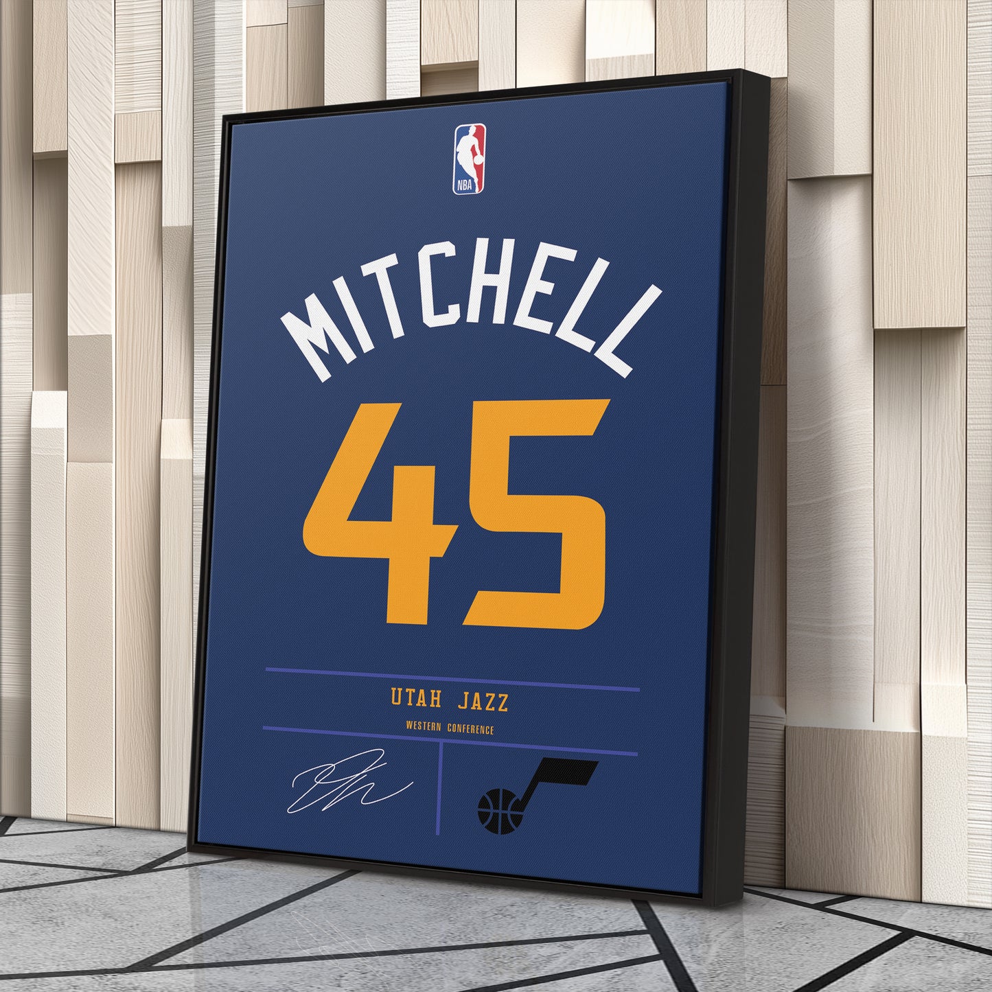 Donovan Mitchell Jazz Jersey Canvas Print | Wall Art Decor