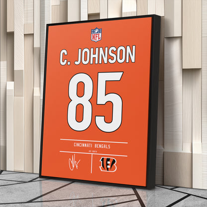 Chad Johnson Bengals Jersey Canvas Print | Wall Art Decor